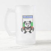 Bulgarien Weightlift Panda Mattglas Bierglas (Links)