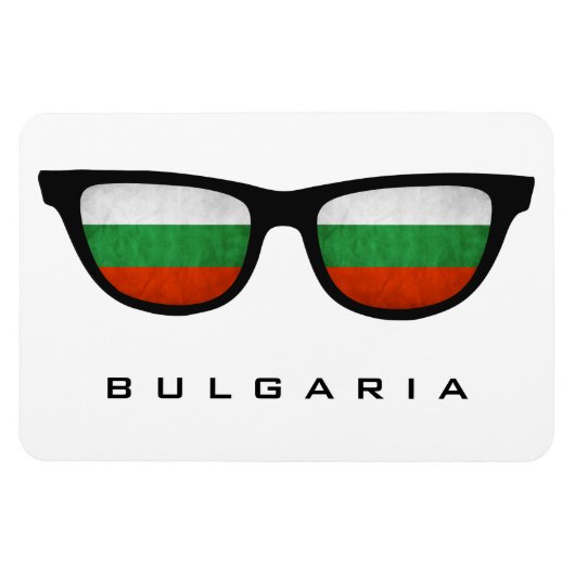 Bulgarien weist benutzerdefinierten Text- und Farb Magnet (Horizontal)