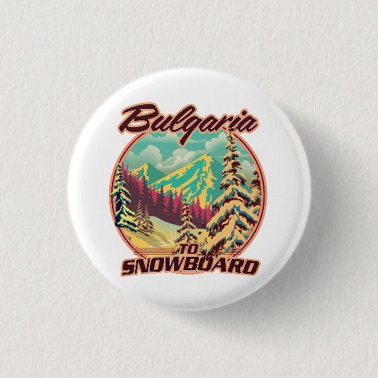 Bulgarien zum Snowboardfahren Button (Vorderseite)
