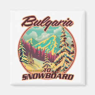 Bulgarien zum Snowboardfahren Magnet