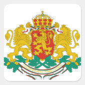 Bulgarienemblem Quadratischer Aufkleber (Vorderseite)