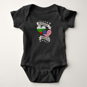 Bulgarisch-amerikanische Herzflaggen Bulgarien Ame Baby Strampler