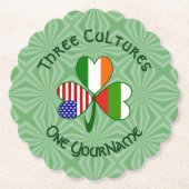 Bulgarisch-Amerikanisches Kleeblatt-Flag personali Untersetzer (Vorderseite)