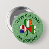 Bulgarisch-Amerikanisches Kleeblatt für die Flagge Button (Vorne & Hinten)