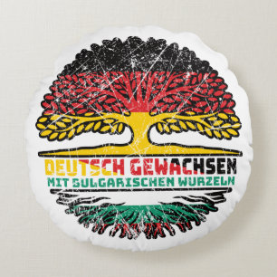 Bulgarisch Deutsch Deutschland Baum Rundes Kissen
