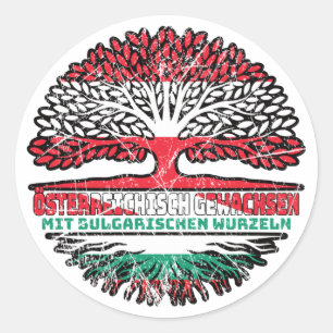 Bulgarisch Österreichisch Österreich Runder Aufkleber