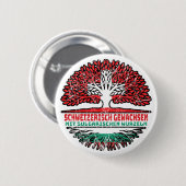 Bulgarisch Schweizer Schweiz Baum Wurzel Button (Vorne & Hinten)