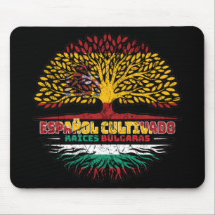 Bulgarisch-Spanien-Fahne Mousepad