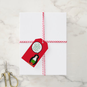 Bulgarisch sprechende Frau Penguin Personalisiert Geschenkanhänger