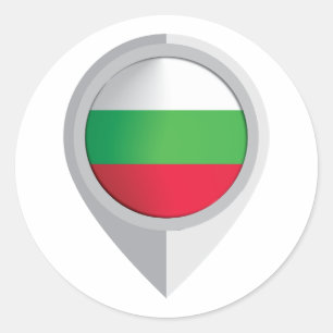 Bulgarische Button-Ortsmarke Runder Aufkleber