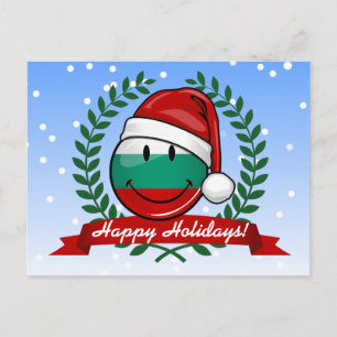 Bulgarische Fahne im Holiday Style Feiertagspostkarte