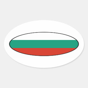 Bulgarische Flag Oval-Aufkleber Ovaler Aufkleber