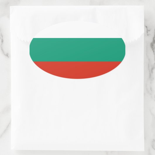 Bulgarische Flag Oval-Aufkleber Ovaler Aufkleber (Tasche)