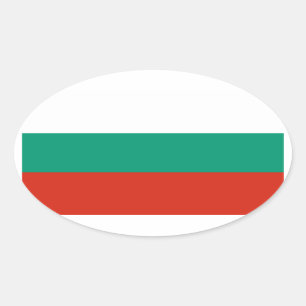 Bulgarische Flag Oval-Aufkleber Ovaler Aufkleber