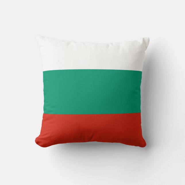 Bulgarische Flagge auf amerikanischem MoJo-Pillow Kissen (Vorderseite)