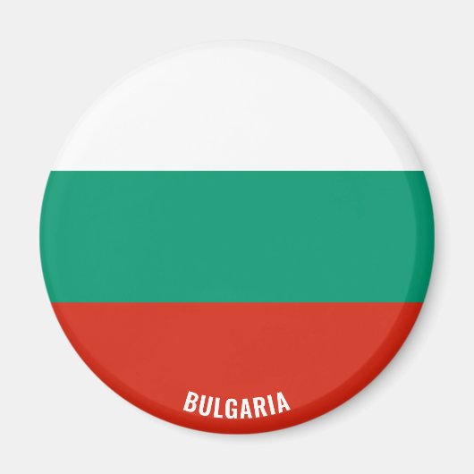 Bulgarische Flagge Charming Patriotic Magnet (Vorne)