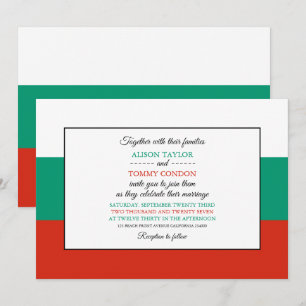 Bulgarische Flagge, Flagge Bulgariens Hochzeit Einladung