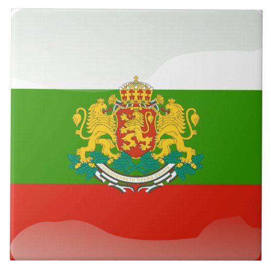Bulgarische Flagge Fliese (Vorderseite)