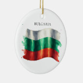 Bulgarische Flagge - Nationalismus mit Wasserfarbe Keramik Ornament (Rechts)