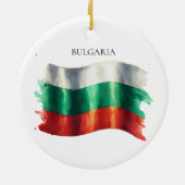 Bulgarische Flagge - Nationalismus mit Wasserfarbe Keramik Ornament (Hinten)
