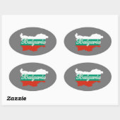 Bulgarische Flagge Ovaler Aufkleber (Blatt)