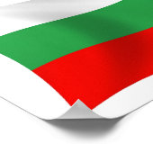 Bulgarische Flagge Poster drucken (Ecke)