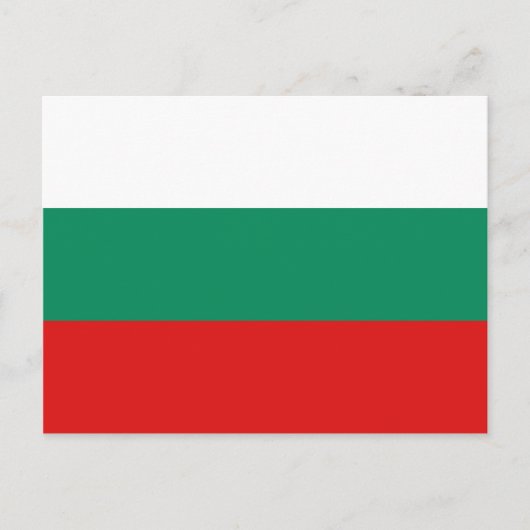 Bulgarische Flagge Postkarte (Vorderseite)