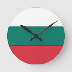 Bulgarische Flagge Runde Wanduhr