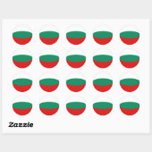 Bulgarische Flagge Runder Aufkleber (Blatt)