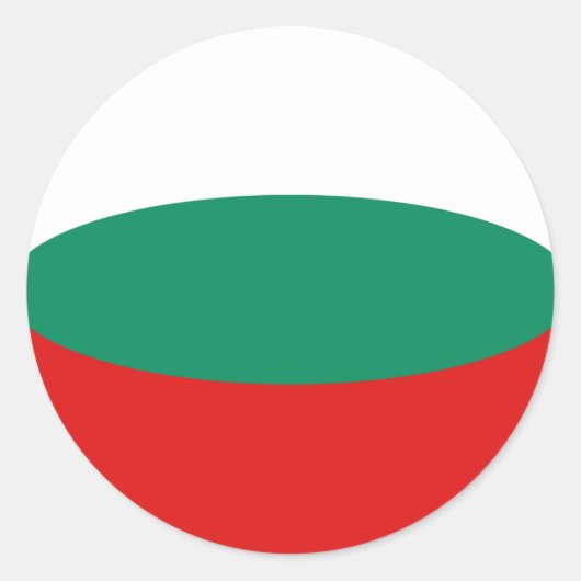 Bulgarische Flagge Runder Aufkleber (Vorderseite)