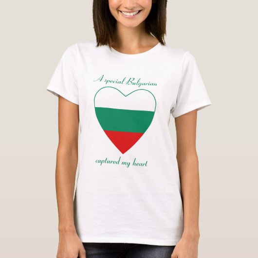 Bulgarische Flagge Sweetheart T - Shirt (Vorderseite)