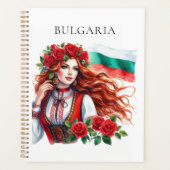 Bulgarische Flagge Tradition Folklore Frauen Rote  Planer (Vorderseite)