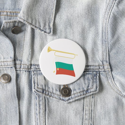 Bulgarische Flagge und Bugle Button