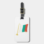 Bulgarische Flagge und Bugle Gepäckanhänger (Vorderseite vertikal)