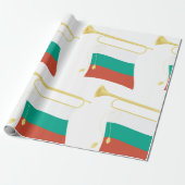 Bulgarische Flagge und Bugle Geschenkpapier (Ungerollt)