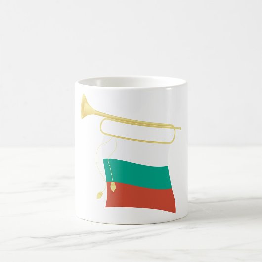 Bulgarische Flagge und Bugle Kaffeetasse