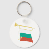 Bulgarische Flagge und Bugle Schlüsselanhänger (Rückseite)