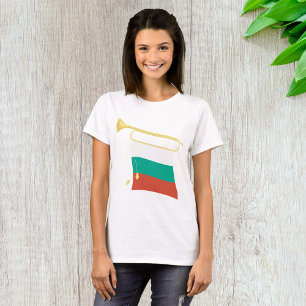 Bulgarische Flagge und Bugle T-Shirt