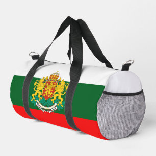 Bulgarische Flagge und Wappen Duffle Bag