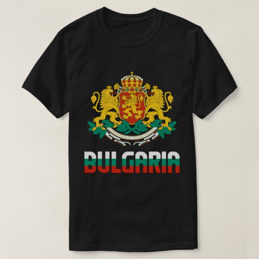 Bulgarische Flagge und Wehrmantel T-Shirt (Design vorne)