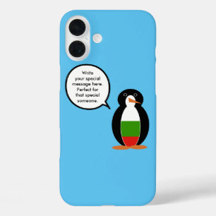 Bulgarische Flagge Wildlife Pinguin Personalisiert iPhone 16 Plus Hülle
