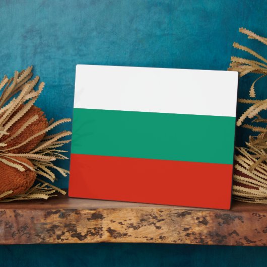 Bulgarische Flaggenebene Fotoplatte (Seite)
