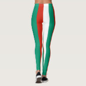 Bulgarische Flaggenfarben Vertikal gestrichen Leggings (Rückseite)