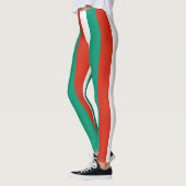 Bulgarische Flaggenfarben Vertikal gestrichen Leggings (Links)