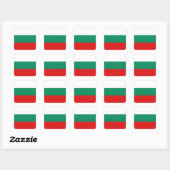 Bulgarische Flaggenmarke Quadratischer Aufkleber (Blatt)