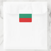 Bulgarische Flaggenmarke Quadratischer Aufkleber (Tasche)
