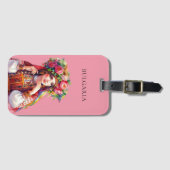 Bulgarische Folklore Rote Rosen Gepäckanhänger (Vorderseite (Horizontal))