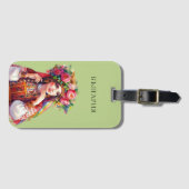 Bulgarische Folklore Rote Rosen Gepäckanhänger (Vorderseite (Horizontal))