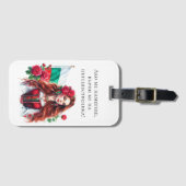 Bulgarische Folklore Rote Rosen Gepäckanhänger (Vorderseite (Horizontal))