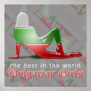 Bulgarische Girl-Silhouette Poster